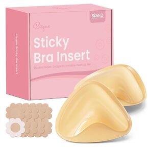 Double Sided Sticky Bra Inserts Reusable | Push Up Lift Self-Adhesive Pads for Strapless, Bikini, Swimsuit, and Sports Bras | Comfortable, Invisible Support for a Natural Look