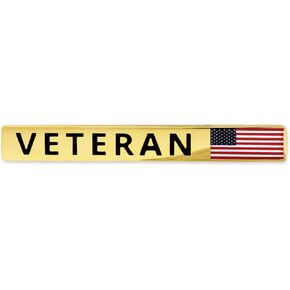 PinMart's Veteran Military American Flag Tie Clip Tie Bar Gift For Him