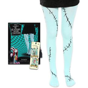 Nightmare Before Christmas Sally Leggings - Bundle with Size M/L Sally Cosplay Tights, Bookmark | Sally Costume Bottoms| Packaging May Vary