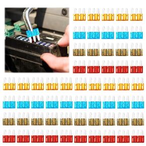 60 PCS Micro 3 Blade Fuse Kit ، 5A/7.5A/10A/15A صمامات السيارات مع نافذة واضحة للسيارات ، الشاحنات ، القوارب ، RVs ، حماة الدوائر ذات 3 شريحة ، مثالية للميكانيكا ، DIYERS