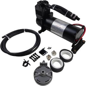 Onboard Heavy Duty 12V Air Compressors 200 PSI | Universal Fit for Truck Car Train Air Horn, Suspension Ride Bag Kit System | Fits All 12V Vehicles like Truck Pickup SUV RV Marine (Black)
