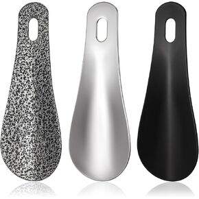 Metal Shoe Horn Set of 3 Travel Small Purse Shoe Horn Stainless Steel Shoehorn Shoes Pooner Accessories Shoe Helpers to Put Pn Your Shoes 4 Inch Portable Aid Shoe Helper for Men Women and Seniors