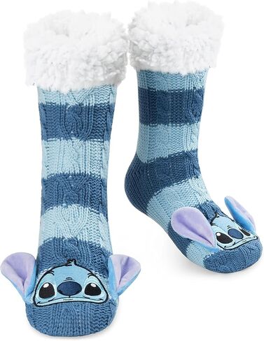Disney Stitch Slipper Socks For Women Teens Warm Slipper Socks Bed Socks Non Slip Socks Gifts for Her in Kuwait