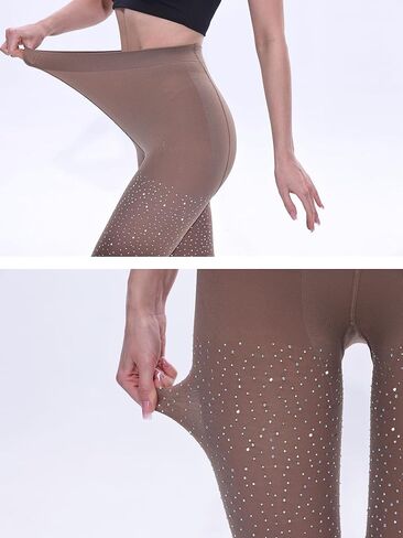 CharnmRose 120D Opaque Women's Sparkly Tights for Women Soft High Waist Stockings in Saudi Arabia