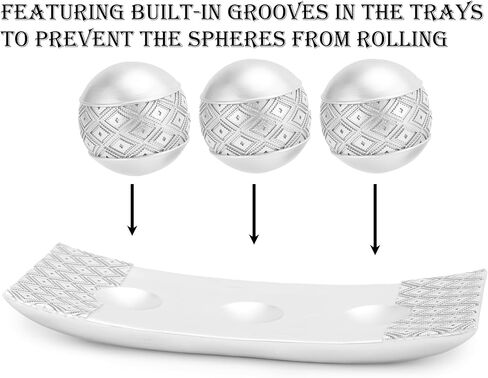 لهجات الرجعية المركزية للطاولة، لهجات ديكور المنزل الفضية العتيقة، ديكور طاولة القهوة، وعاء لهجات زخرفية مع كرات المجالات لديكور طاولة الطعام in Kuwait