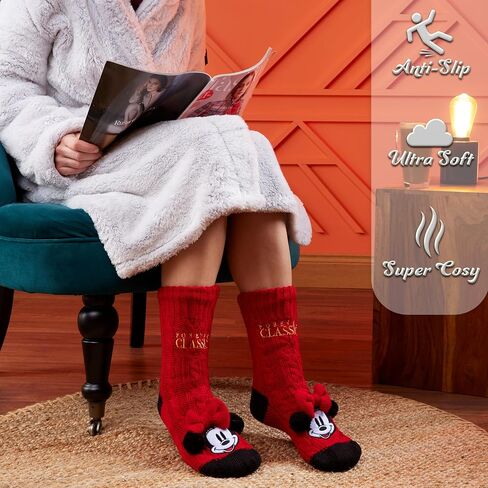Disney Stitch Slipper Socks For Women Teens Warm Slipper Socks Bed Socks Non Slip Socks Gifts for Her in Kuwait