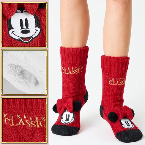 Disney Stitch Slipper Socks For Women Teens Warm Slipper Socks Bed Socks Non Slip Socks Gifts for Her in Kuwait