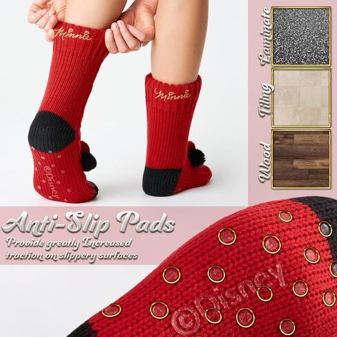 Disney Stitch Slipper Socks For Women Teens Warm Slipper Socks Bed Socks Non Slip Socks Gifts for Her in Kuwait