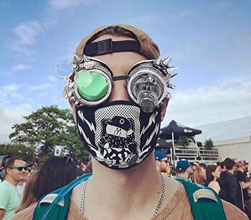 Lelinta Spiked Steampunk Goggles Welding Steampunk Glasses Halloween Costume Accessories for Men Women Cosplay Party in Saudi Arabia