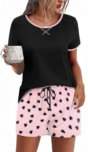 مجموعة Ekouaer Women Pajama مجموعة قصيرة غير رسمية in Kuwait