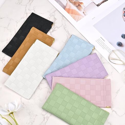 Soft Sunglass Case, Eyeglass Bag for Women Portable Squeeze Top Leather Glasses Pouch in Saudi Arabia