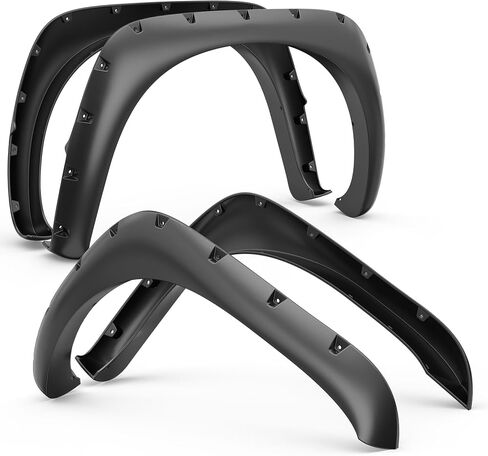 OE Factory Fender Flares Compatible for 2009-2018 Dodge Ram 1500/2019-2022 1500 Classic (Not for R/T, Rebel Models) Smooth Black Paintable Wheel Flare Front Rear 4PCS in Kuwait