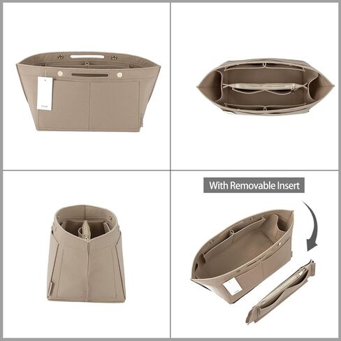 ZTUJO Purse Organizer Insert for le pliage, Compatible with Longchamp Le Pliage Top Handle S/M,Shoulder Bag S/L (Beige, Large For Top Handle M and Shoulder Bag L) in Saudi Arabia