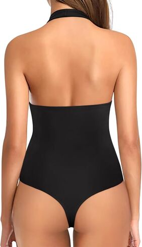 REORIA Bodysuits for Women Halter Tops 2025 Summer V Neck Backless Body Suits Tank Top Trendy Fashion Clothing in Kuwait