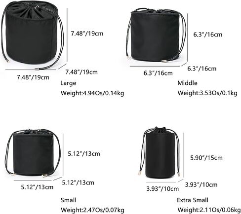 Tall Purse Organizer Insert Womens Canvas Round Handbag Organizer Storage,Handbag Purse Organizer Round Cosmetic Pouch Bag Bucket Makeup Bag in Saudi Arabia