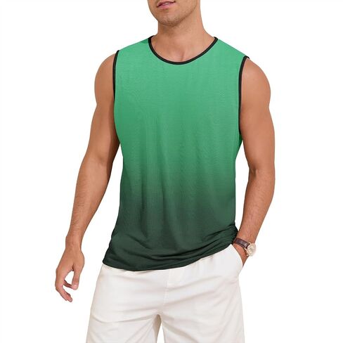 American Trends Mens Tank Tops Beach Summer Sleeveless Tee Shirts Hawaiian Muscle Graphic Tank Tops for Men in Kuwait