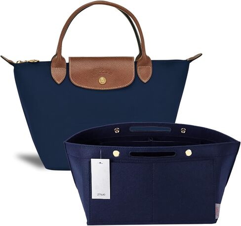 ZTUJO Purse Organizer Insert for le pliage, Compatible with Longchamp Le Pliage Top Handle S/M,Shoulder Bag S/L (Beige, Large For Top Handle M and Shoulder Bag L) in Saudi Arabia