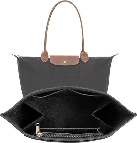 Upgraded Felt Organizer Insert for Longchamp Le Pliage M Handbag Insert (Beige, Medium) in Saudi Arabia