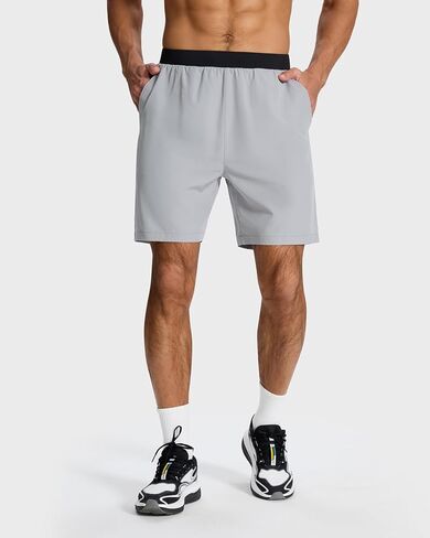 Men's Running Athletic Workout Gym Shorts Lightweight Quick Dry for Men Active with Hidden Zip Pocket in Kuwait