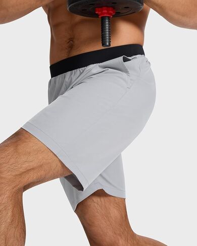 Men's Running Athletic Workout Gym Shorts Lightweight Quick Dry for Men Active with Hidden Zip Pocket in Kuwait