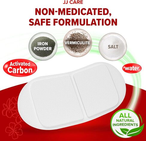 JJ CARE Heat Patch for Menstrual Cramp Relief (12 pcs - Regular Size), Period for Cramps with Air-Activated Carbon, Menstrual Heating Patches for Period - 3.14 x 3.94 inches in Saudi Arabia