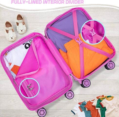 Kid’s Luggage Set 2 Piece Suitcase Set 16’’ Hardside Luggage with Spinner Wheels Girls Boys Carry on Toddler Luggage Travel Rolling Luggage Carry on Luggage Airline Approved Basketball in Kuwait