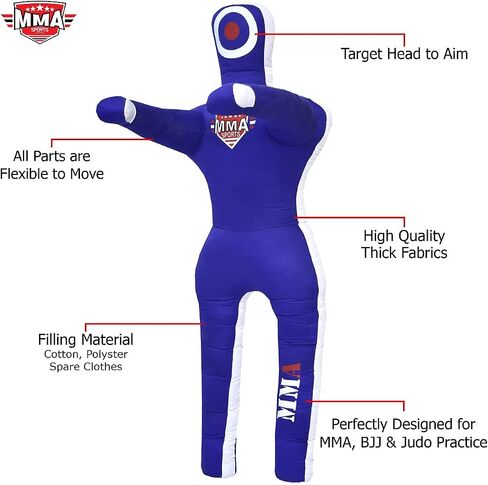 MMA Grappling Dummy BJJ Jiu Jitsu Brazilian Mixed Martial Art Wrestling Practice Dummies(Sitting 6 FT / 72 in ) - UNFILLED in Kuwait