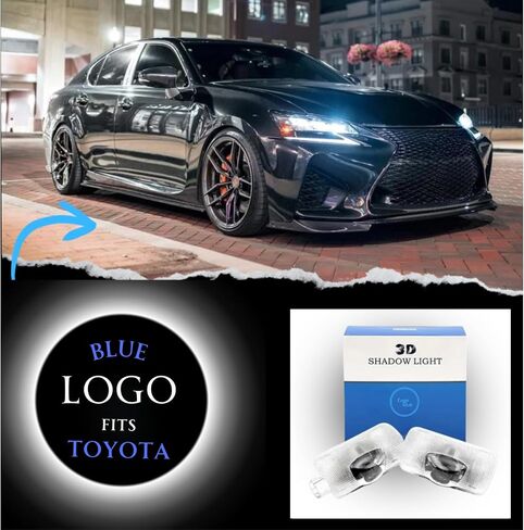 LED باب السيارة ضوء شعار العارض ترحيب ضوء لافت للانتباه لتويوتا هايلاندر 4 عداء أفالون كامري كورولا لاند كروزر بريوس سيكويا سيينا تندرا فينزا الملحقات. in Kuwait