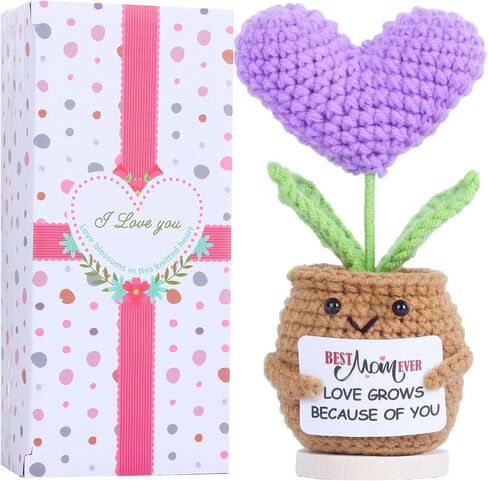 Gifts for Mom Mothers Day Birthday Funny Gift Handmade Crochet Unique Presents for Mama Stuffers Daughter Son Positive Cute Love Mom in Kuwait