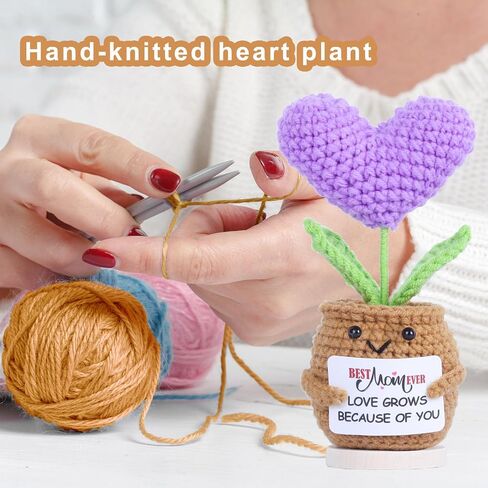 Gifts for Mom Mothers Day Birthday Funny Gift Handmade Crochet Unique Presents for Mama Stuffers Daughter Son Positive Cute Love Mom in Kuwait