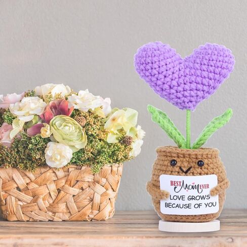 Gifts for Mom Mothers Day Birthday Funny Gift Handmade Crochet Unique Presents for Mama Stuffers Daughter Son Positive Cute Love Mom in Kuwait
