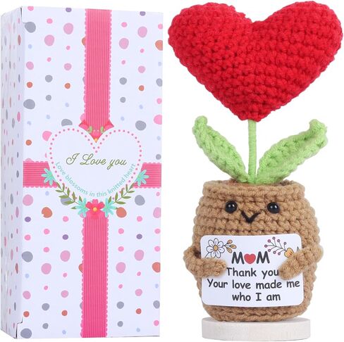 Gifts for Mom Mothers Day Birthday Funny Gift Handmade Crochet Unique Presents for Mama Stuffers Daughter Son Positive Cute Love Mom in Kuwait