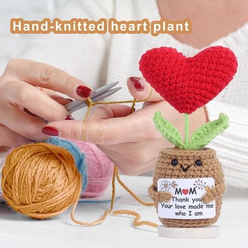 Gifts for Mom Mothers Day Birthday Funny Gift Handmade Crochet Unique Presents for Mama Stuffers Daughter Son Positive Cute Love Mom in Kuwait