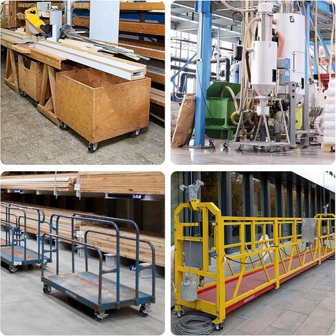 Heavy Duty Caster Wheels, 5" Industrial Casters with Load 800lbs Capacity, Wheels for Trash/Garbage Can,Toolbox,Dolly (5 INCH, 1 Pack Brake) in Kuwait