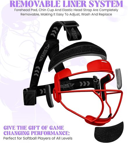 Exxact Sports Softball Face Mask Girls Youth & Adult, Protective Lightweight Fielders Mask Softball Youth for Enhanced Performance in Kuwait