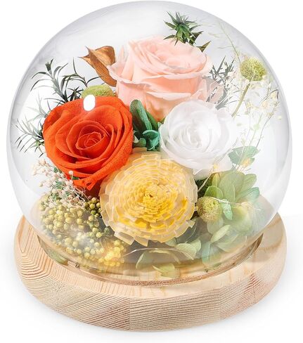 Preserved Rose Birthday Gift for Women Forever Fresh Flowers for Prime Delivery Gift for Mom Grandma Wife Valentines Mothers Day Christmas Anniversary Eternal Purple Roses in Glass Dome in Saudi Arabia