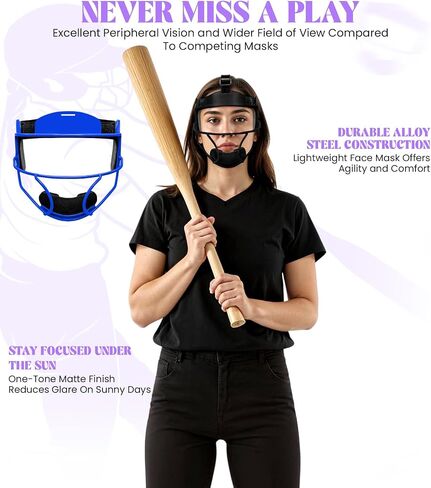 Exxact Sports Softball Face Mask Girls Youth & Adult, Protective Lightweight Fielders Mask Softball Youth for Enhanced Performance in Saudi Arabia