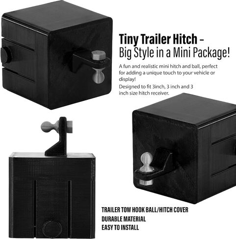 Tiny Trailer Hitch Cover Snap‑in – Novelty Hitch Accessory for Truck & SUV – Funny Snap‑in Tow Hitch Covers, Durable PETG, Made in USA (2 Inch) in Saudi Arabia