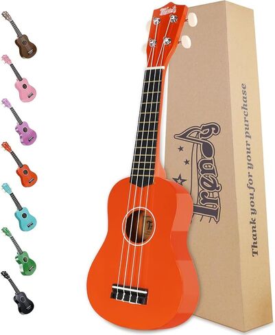 Trendy Soprano Ukulele for Beginners 21 Inch Hawaiian Ukelele for Adult Student with Gig Bag (Brown) in Saudi Arabia