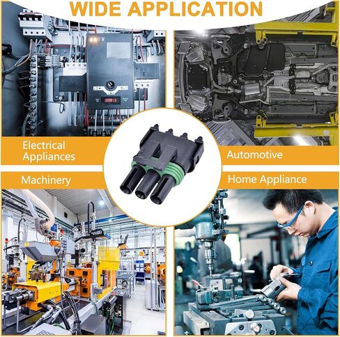 VIGRUE Waterproof Automotive Electrical Wire Connector, 1/2/3/4/6 Pin Male and Female Plug Kit, 301Pcs 20 Kit 18-14 AWG Pin Connectors in Kuwait