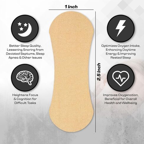 (60 Ct) Nasal Strips for Snoring - Nose Strips for Breathing - Anti Snoring Solution & Congestion Relief Nose Tape for Sleeping - Extra Strength, *Newly Upgraded Oil & Sweat Resistant Adhesive* in Kuwait