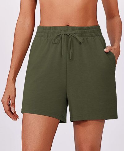 PINSPARK 2 Piece Sets for Women Summer Lounge Sets Short Sleeve Sweatsuit V-neck Tops and Drawstring Shorts Outfits Tracksuit in Saudi Arabia