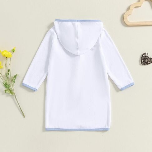 Girls Boys Terry Cloth Swim Cover Up Zip Up Long Sleeve Hooded Bathing Suit Coverup Beach Pool Robe Cover-Up Kimono in Saudi Arabia