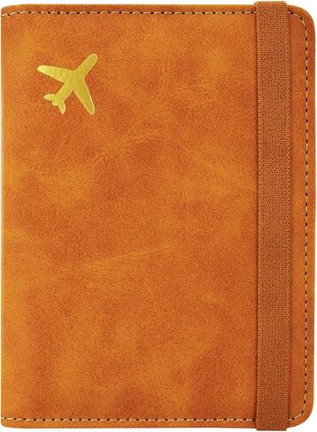 ACdream RFID Blocking Passport Holder Travel Wallet - Premium PU Leather Cover Passport Book with Card Holder, Pen Slot, Keep Organization, and Travel Essentials for Women and Men in Saudi Arabia