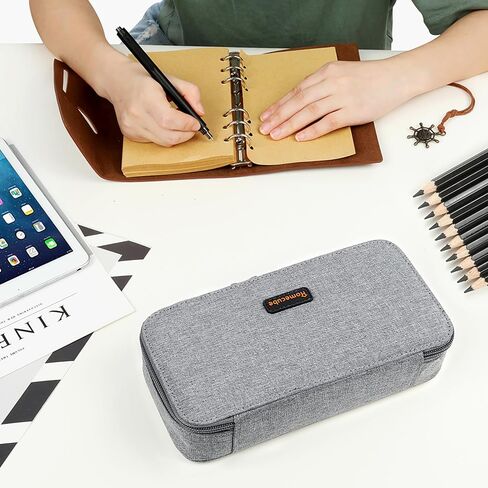 Homecube Big Capacity Pencil Case Oxford Cloth Bag Storage Pouch Marker Pen Pencil Cute Stationery Organizer Bag Holder with Zipper for Middle High School & Office Boy Girl Teen in Saudi Arabia