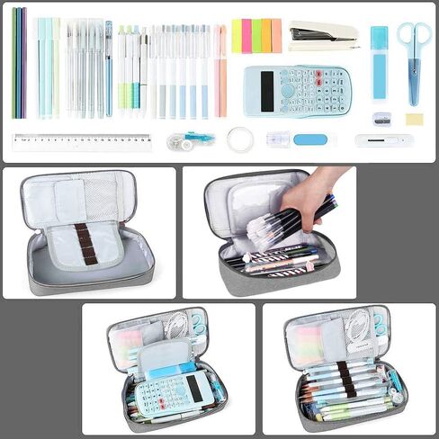 Homecube Big Capacity Pencil Case Oxford Cloth Bag Storage Pouch Marker Pen Pencil Cute Stationery Organizer Bag Holder with Zipper for Middle High School & Office Boy Girl Teen in Saudi Arabia