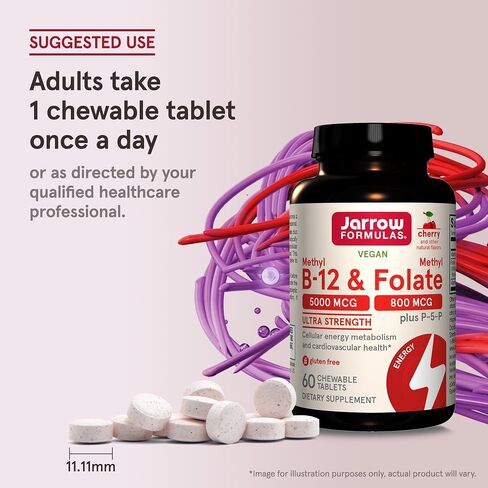 jarrow formulas ultra قوة ميثيل B-12 5000 MCG و METHYL FOLES in Kuwait