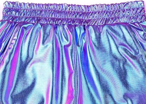 Mirawise Women's Metallic Shorts Summer Yoga Hot Shiny Sparkly Outfit Short Pants with Sunglasses in Saudi Arabia