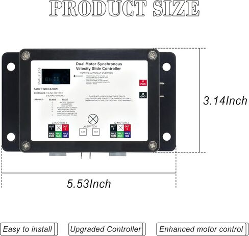 13398-DO وحدة تحكم شريحة متزامنة مزدوجة متزامنة استبدال لوحدة التحكم V-Sync II ، متوافقة مع شريحة Lippert داخل الجدار على RV ، مكون المطابقة-211852 ، التجميع ل 13398 Controlers إصدار in Kuwait