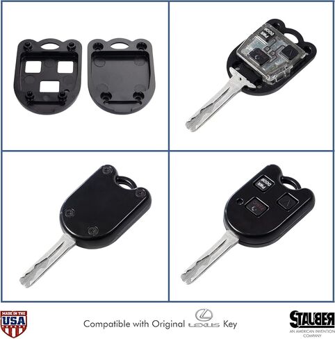 STAUBER Best Key Shell Replacement for Lexus - HYQ1512V, HYQ12BBT - NO Locksmith Required Using Your Old Key and chip! - Blue in Kuwait